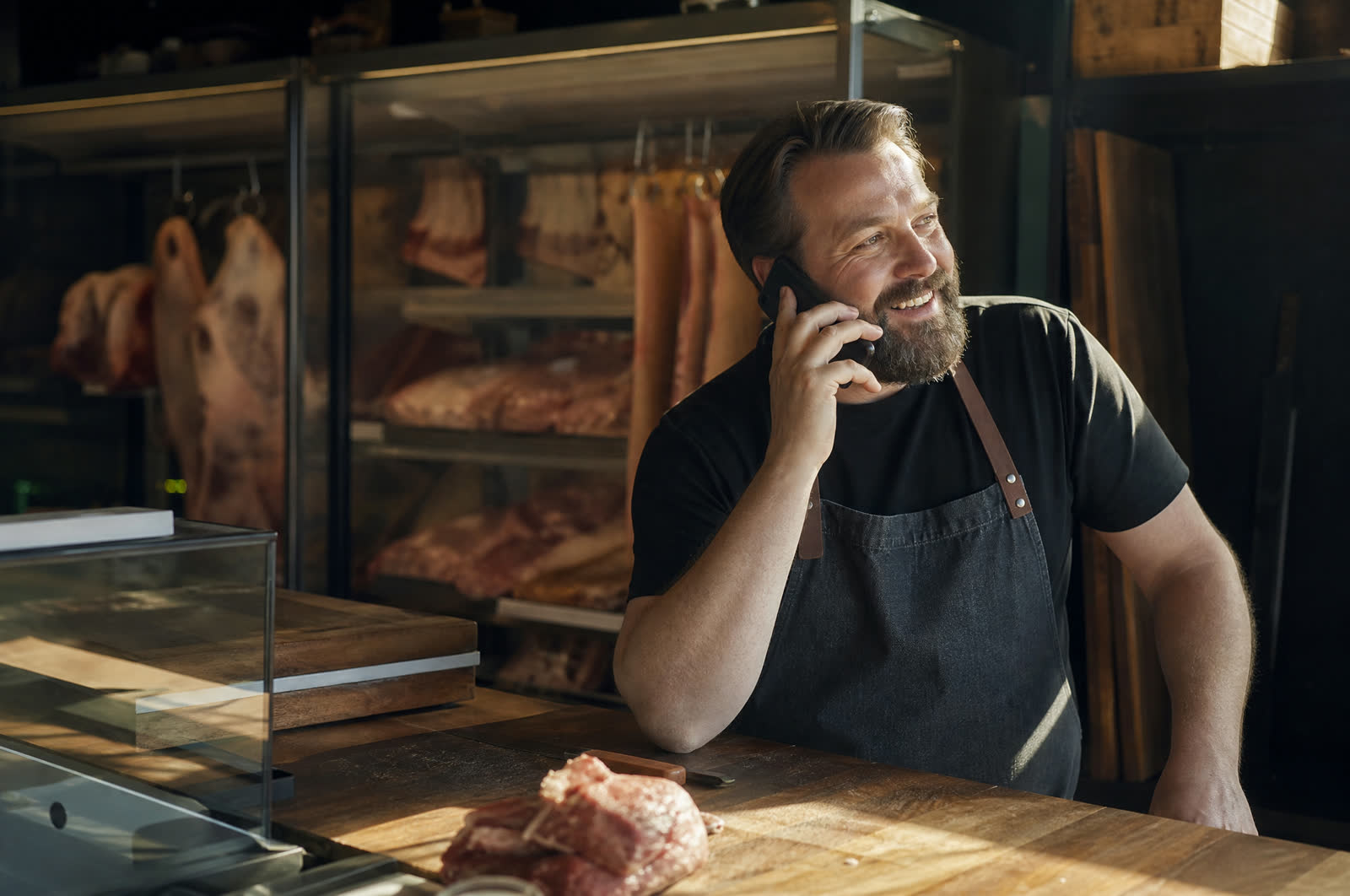 Business owner taking the call